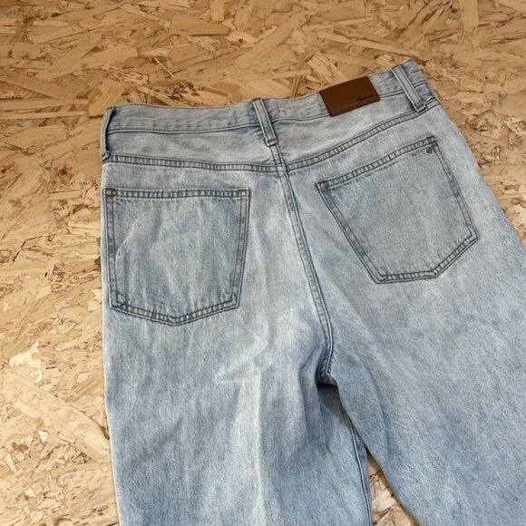 Madewell The Dadjean Blue Millman Wash Ripped Edition High Rise Straight Leg 27 - Picture 9 of 9